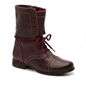 Steve Madden's Leather granny combat boots